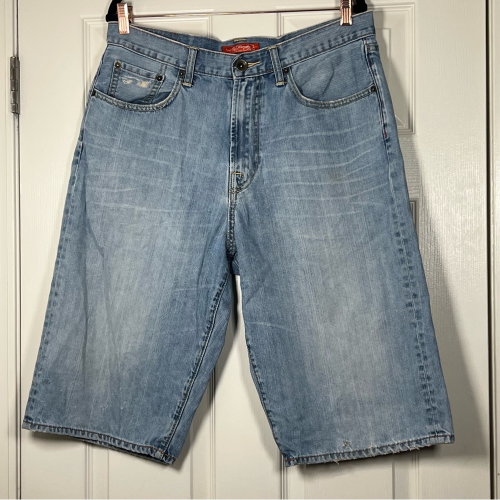 Ed Hardy Light Blue Jean Shorts for Men - Well Worn/FLAWED